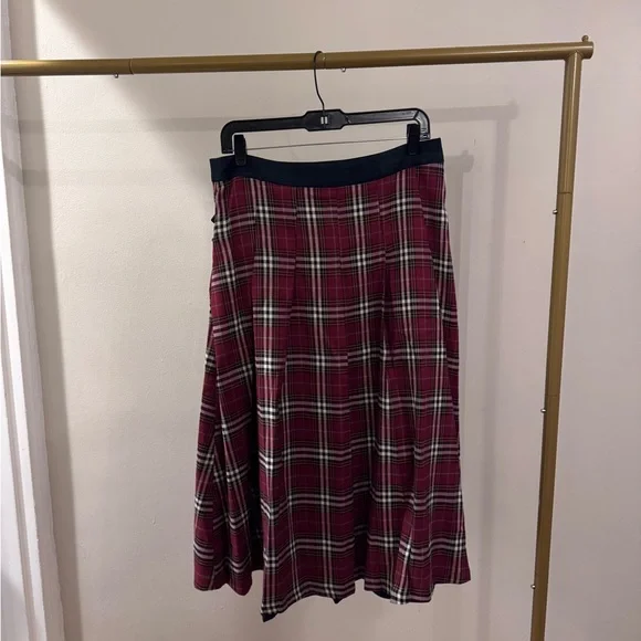 Cider Black and Red Plaid A-Line Skirt - Picture 3 of 3